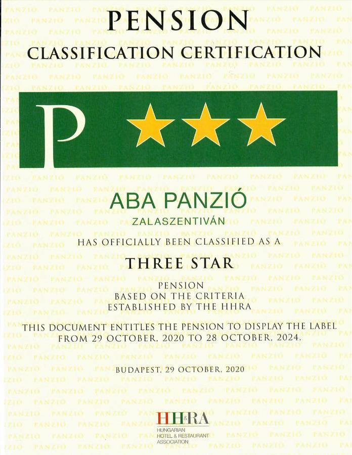 Aba Panzio Bed & Breakfast Zalaszentivan Eksteriør bilde